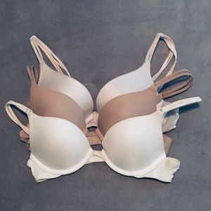Set of 3 Victoria’s Secret Neutral Push Up Bras